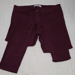 Hollister Women's Burgundy Skinny Jeans